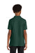 Port Authority Y200 Youth Wearever Signature Pique Short Sleeve Polo Shirt Dark Green Model Back