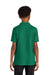 Port Authority Y200 Youth Wearever Signature Pique Short Sleeve Polo Shirt Kelly Green Model Back