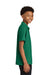 Port Authority Y200 Youth Wearever Signature Pique Short Sleeve Polo Shirt Kelly Green Model Side