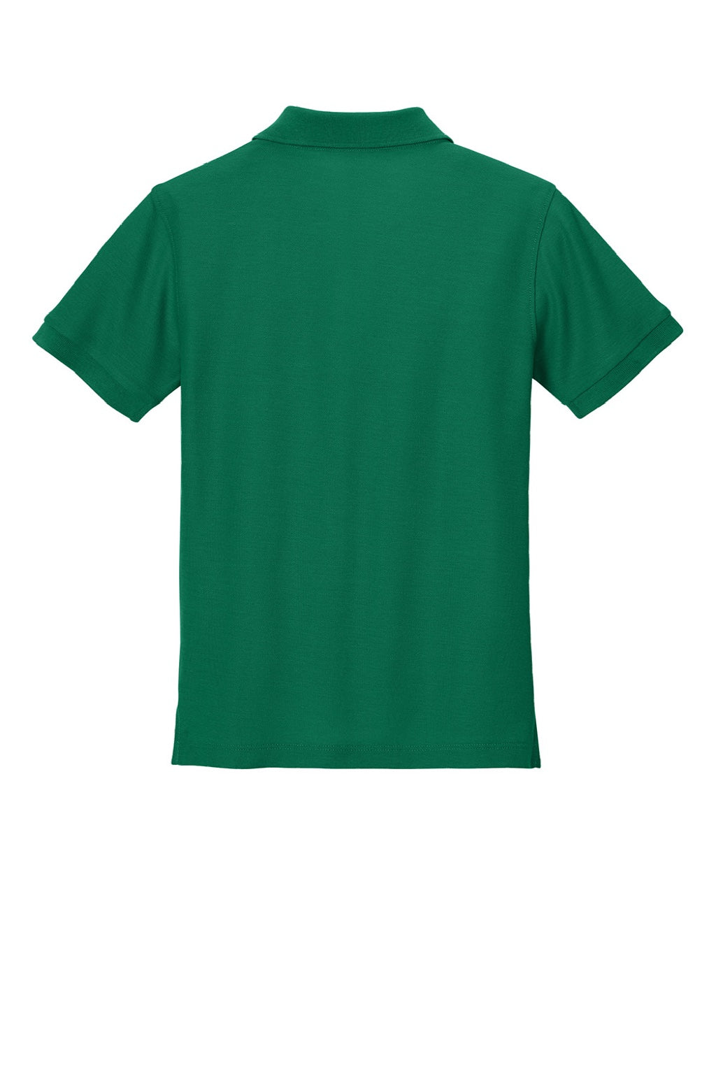Port Authority Y200 Youth Wearever Signature Pique Short Sleeve Polo Shirt Kelly Green Flat Back