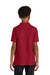 Port Authority Y200 Youth Wearever Signature Pique Short Sleeve Polo Shirt Rich Red Model Back
