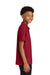 Port Authority Y200 Youth Wearever Signature Pique Short Sleeve Polo Shirt Rich Red Model Side