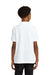 Port Authority Y200 Youth Wearever Signature Pique Short Sleeve Polo Shirt White Model Back
