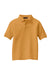 Port Authority Y500 Youth Silk Touch Wrinkle Resistant Short Sleeve Polo Shirt Gold Flat Front