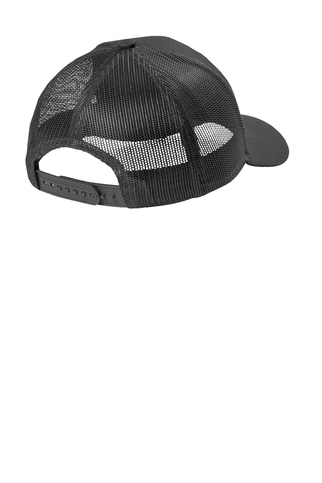 Port Authority Hats YC402 Youth Snapback Trucker Hat Steel Grey Flat Back