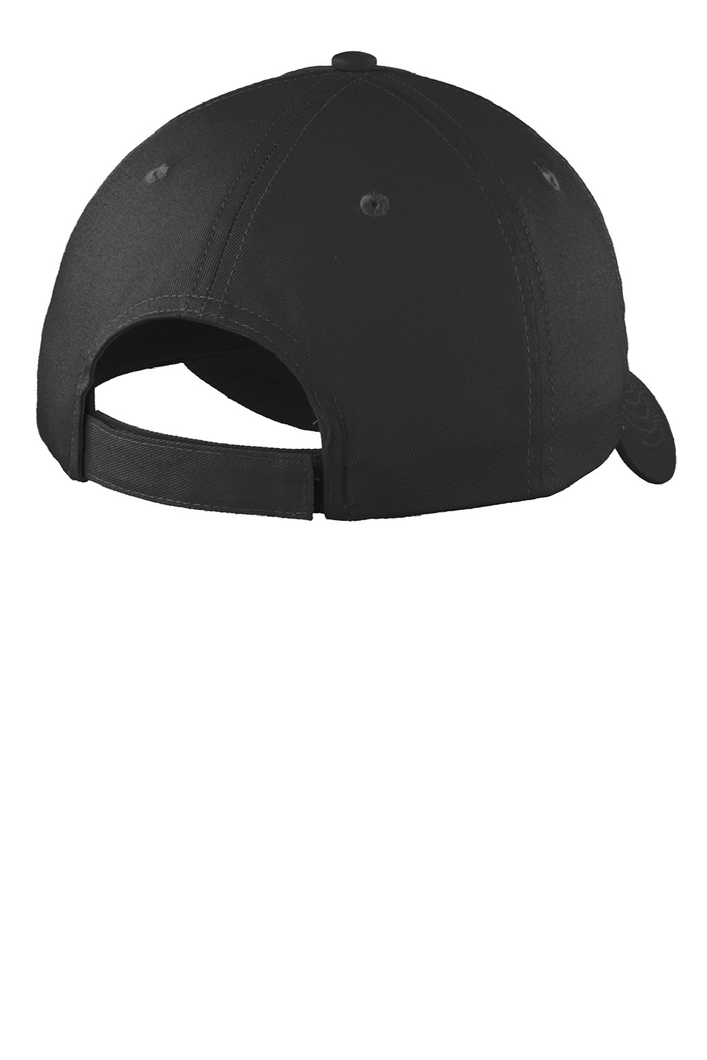 Port & Company Hats YC914 Youth Twill Adjustable Hat Black Flat Back