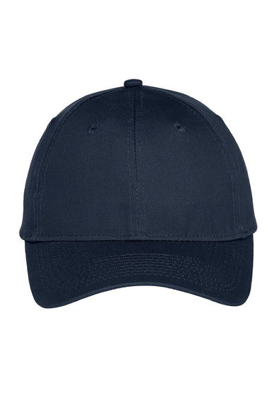 Port & Company Hats YC914 Youth Twill Adjustable Hat Navy Blue Flat Front