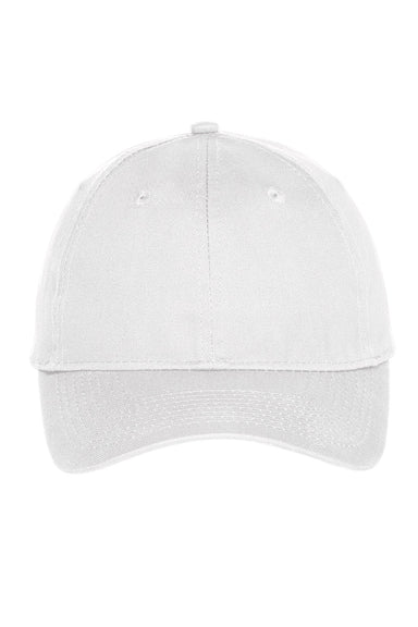 Port & Company Hats YC914 Youth Twill Adjustable Hat White Flat Front