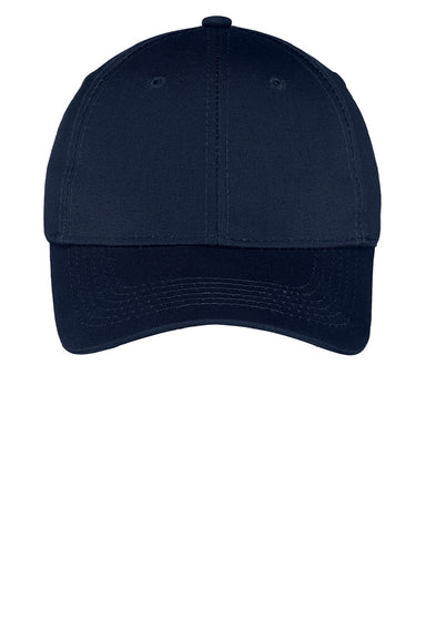 Port & Company Hats YCP80 Youth Twill Adjustable Hat Navy Blue Flat Front