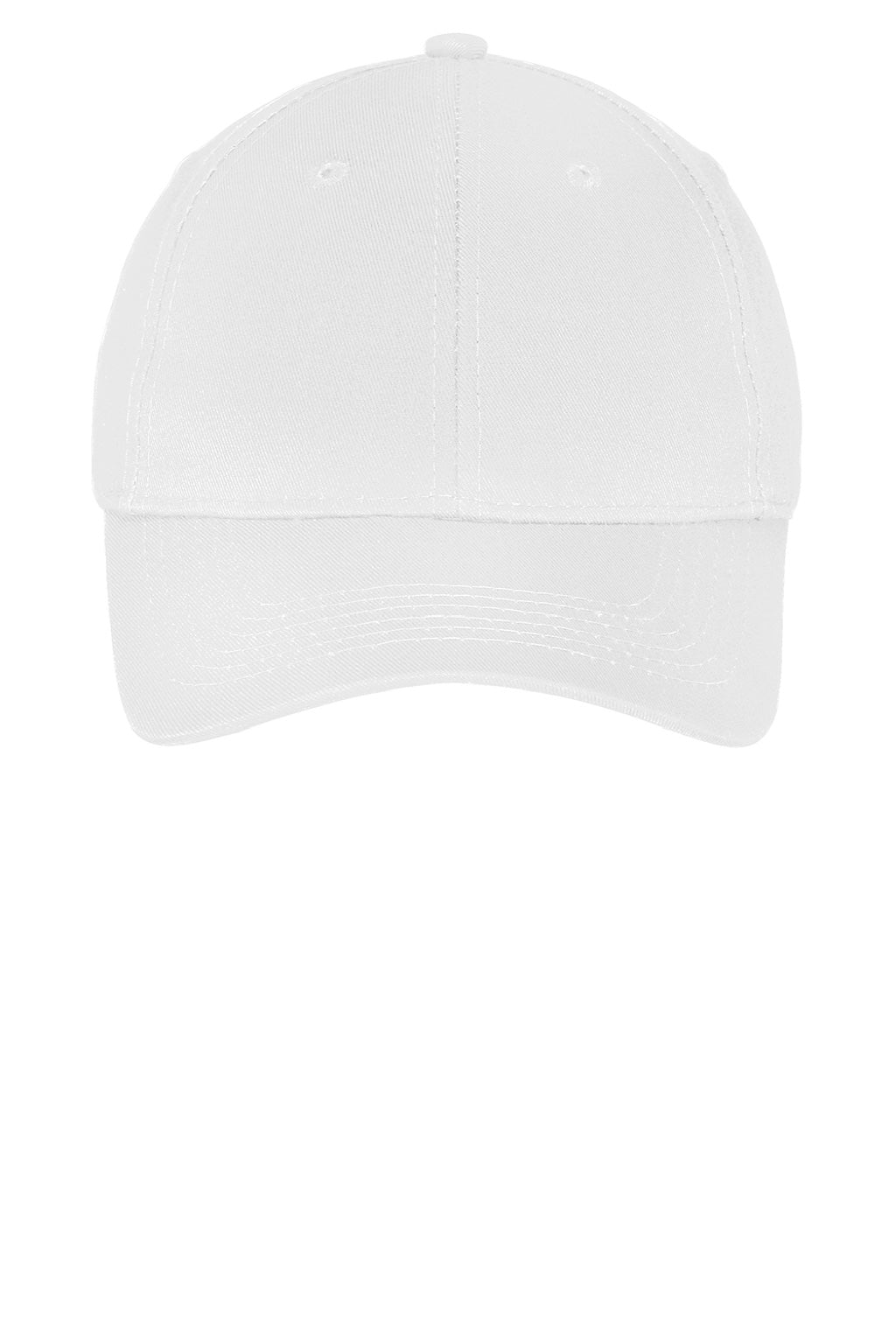 Port & Company Hats YCP80 Youth Twill Adjustable Hat White Flat Front