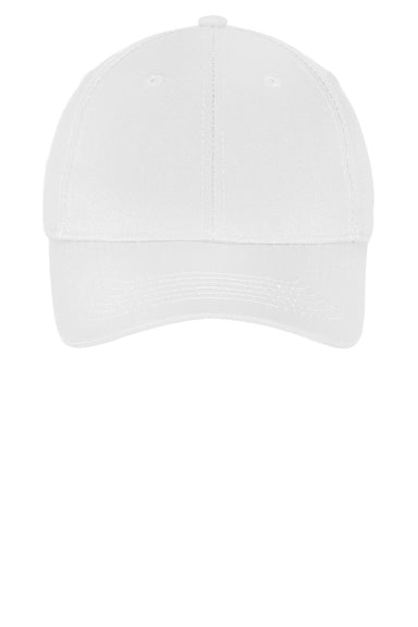 Port & Company Hats YCP80 Youth Twill Adjustable Hat White Flat Front