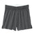 Sport-Tek YGST311 Youth Girls Jersey Knit Squad Shorts Heather Dark Grey Flat Front