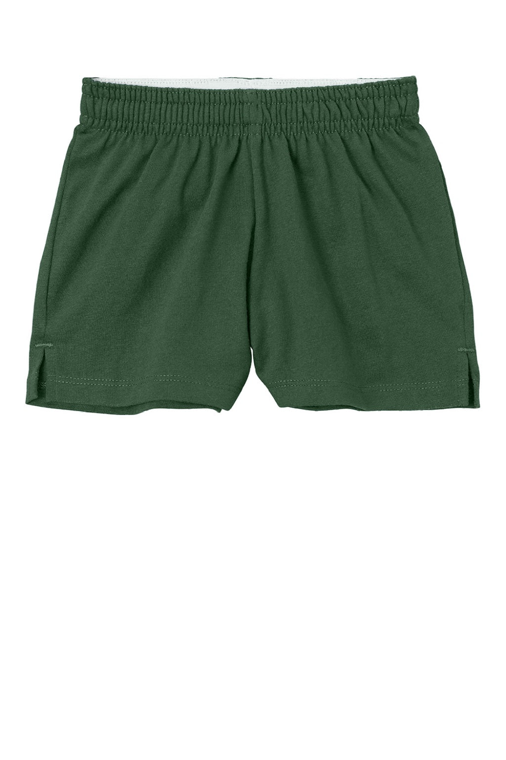 Sport-Tek YGST311 Youth Girls Jersey Knit Squad Shorts Forest Green Flat Front
