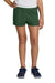 Sport-Tek YGST311 Youth Girls Jersey Knit Squad Shorts Forest Green Model Front