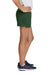 Sport-Tek YGST311 Youth Girls Jersey Knit Squad Shorts Forest Green Model Side