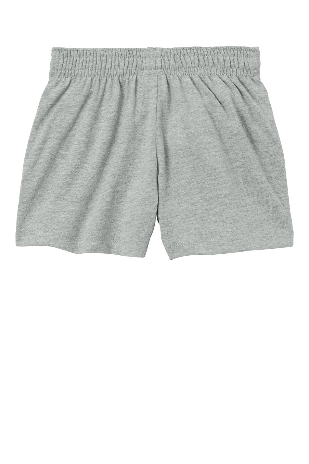 Sport-Tek YGST311 Youth Girls Jersey Knit Squad Shorts Heather Grey Flat Back