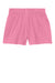 Sport-Tek YGST311 Youth Girls Jersey Knit Squad Shorts True Pink Flat Back