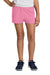 Sport-Tek YGST311 Youth Girls Jersey Knit Squad Shorts True Pink Model Front