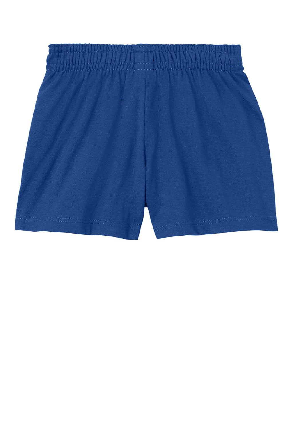 Sport-Tek YGST311 Youth Girls Jersey Knit Squad Shorts True Royal Blue Flat Back