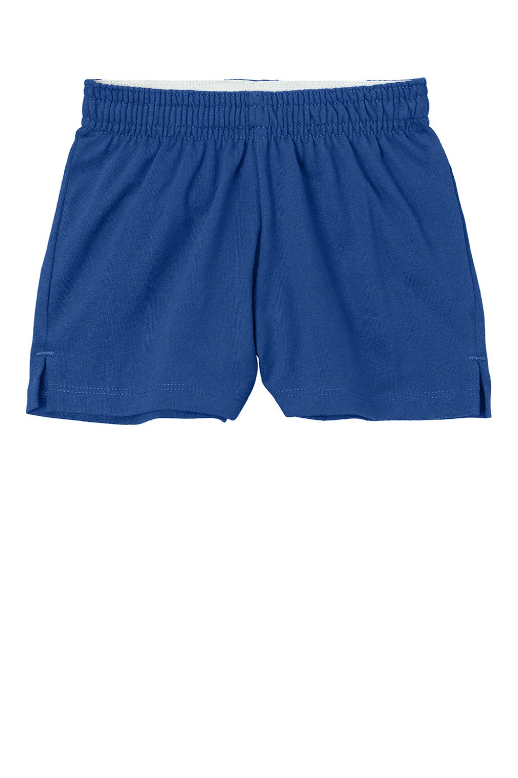 Sport-Tek YGST311 Youth Girls Jersey Knit Squad Shorts True Royal Blue Flat Front