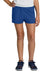 Sport-Tek YGST311 Youth Girls Jersey Knit Squad Shorts True Royal Blue Model Front
