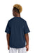 Sport-Tek YJST489 Youth Repeat Moisture Wicking 1/4 Zip Short Sleeve Jacket True Navy Blue Model Back