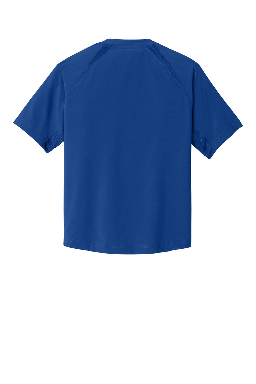 Sport-Tek YJST489 Youth Repeat Moisture Wicking 1/4 Zip Short Sleeve Jacket True Royal Blue Flat Back