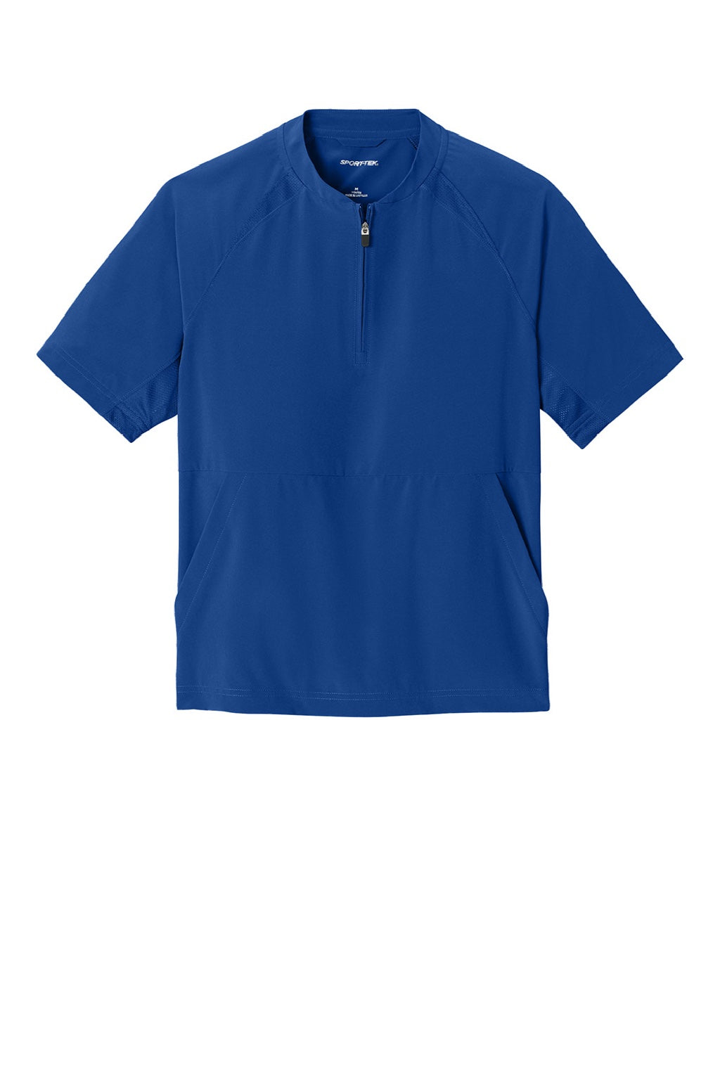 Sport-Tek YJST489 Youth Repeat Moisture Wicking 1/4 Zip Short Sleeve Jacket True Royal Blue Flat Front