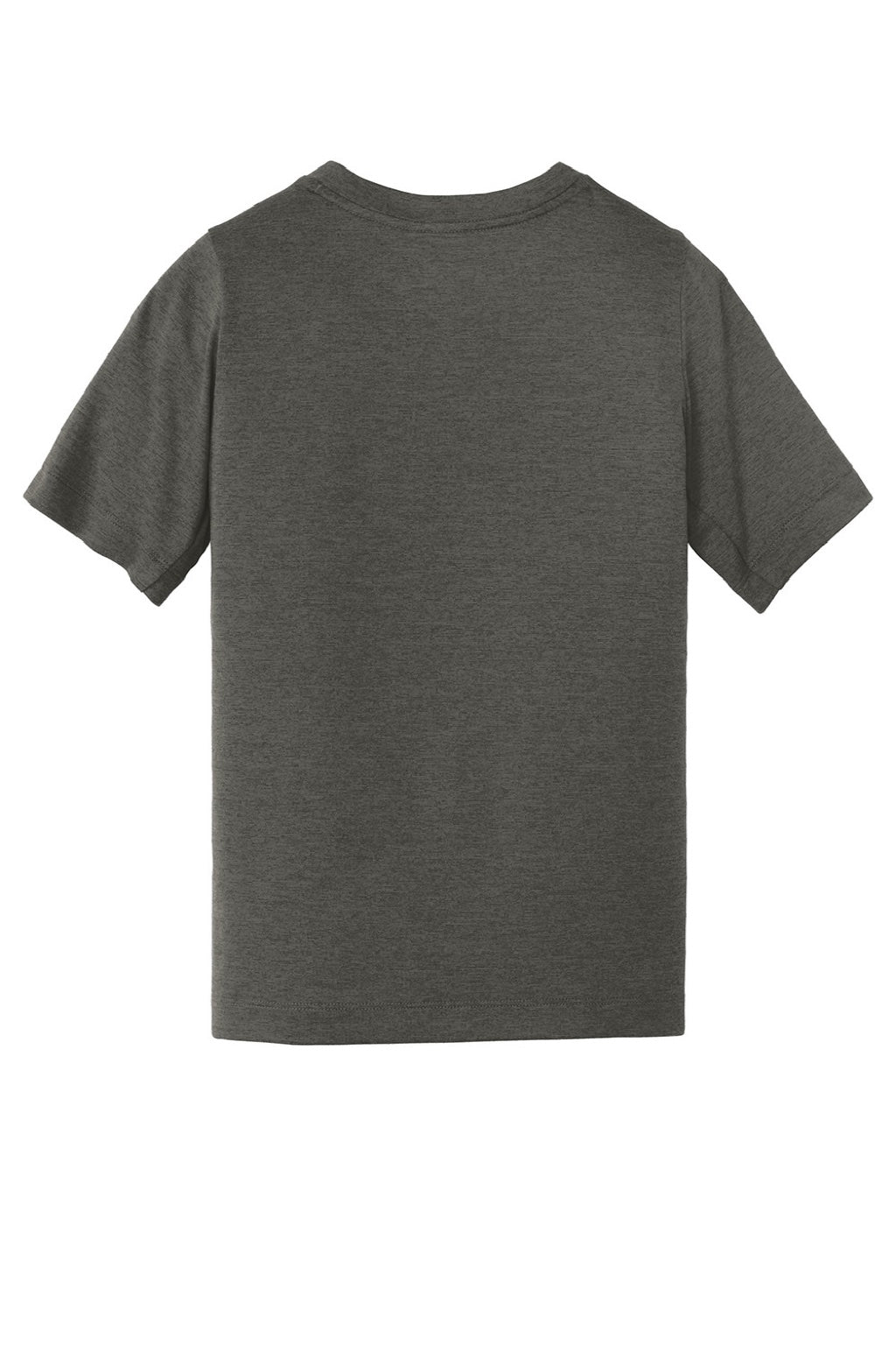 New Era YNEA200 Youth Series Performance Jersey Moisture Wicking Short Sleeve Crewneck T-Shirt Graphite Grey Flat Back