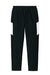 Sport-Tek YPST800 Youth Moisure Wicking Travel Pants w/ Pockets Black/White Flat Front
