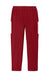 Sport-Tek YPST800 Youth Moisure Wicking Travel Pants w/ Pockets Deep Red/White Flat Back
