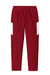 Sport-Tek YPST800 Youth Moisure Wicking Travel Pants w/ Pockets Deep Red/White Flat Front
