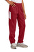 Sport-Tek YPST800 Youth Moisure Wicking Travel Pants w/ Pockets Deep Red/White Model Front