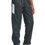 Sport-Tek Youth Moisure Wicking Travel Pants w/ Pockets - Iron Grey/White