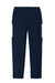 Sport-Tek YPST800 Youth Moisure Wicking Travel Pants w/ Pockets True Navy Blue/White Flat Back