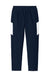 Sport-Tek YPST800 Youth Moisure Wicking Travel Pants w/ Pockets True Navy Blue/White Flat Front