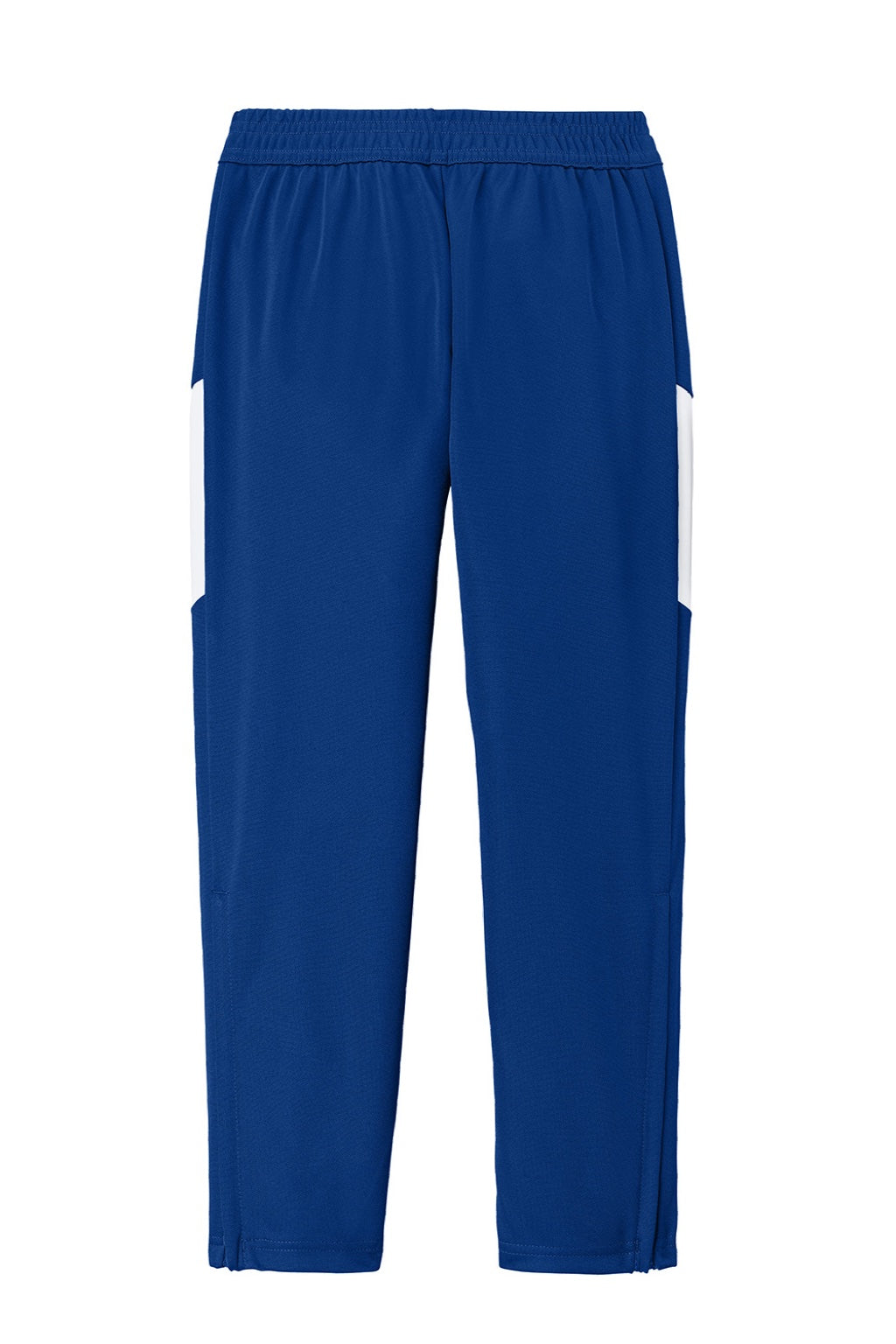 Sport-Tek YPST800 Youth Moisure Wicking Travel Pants w/ Pockets True Royal Blue/White Flat Back