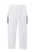 Sport-Tek YPST800 Youth Moisure Wicking Travel Pants w/ Pockets White/Iron Grey Flat Back