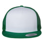 Yupoong Hats Mens Adjustable Trucker Hat - White/Kelly Green