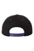 Yupoong Hats 6089/6089MT Mens Adjustable Hat Black/Purple Flat Back