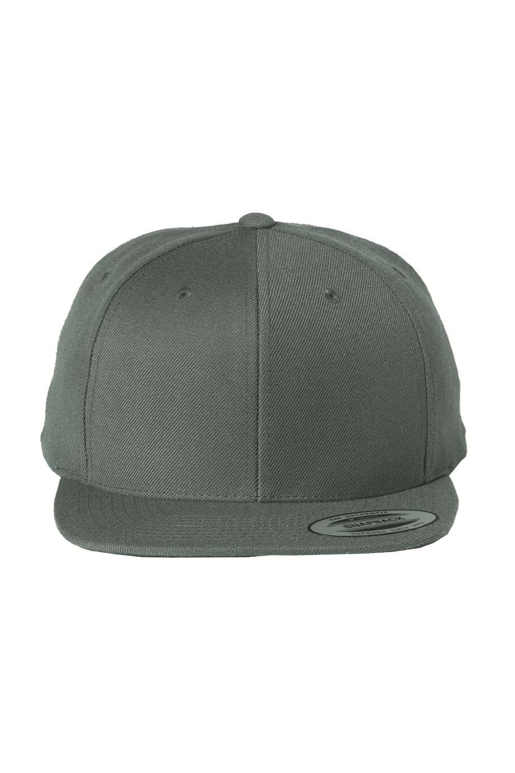 Yupoong Hats 6089/6089MT Mens Adjustable Hat Dark Grey Flat Front