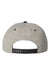 Yupoong Hats 6089/6089MT Mens Adjustable Hat Heather Grey/Black Flat Back