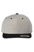 Yupoong Hats 6089/6089MT Mens Adjustable Hat Heather Grey/Black Flat Front