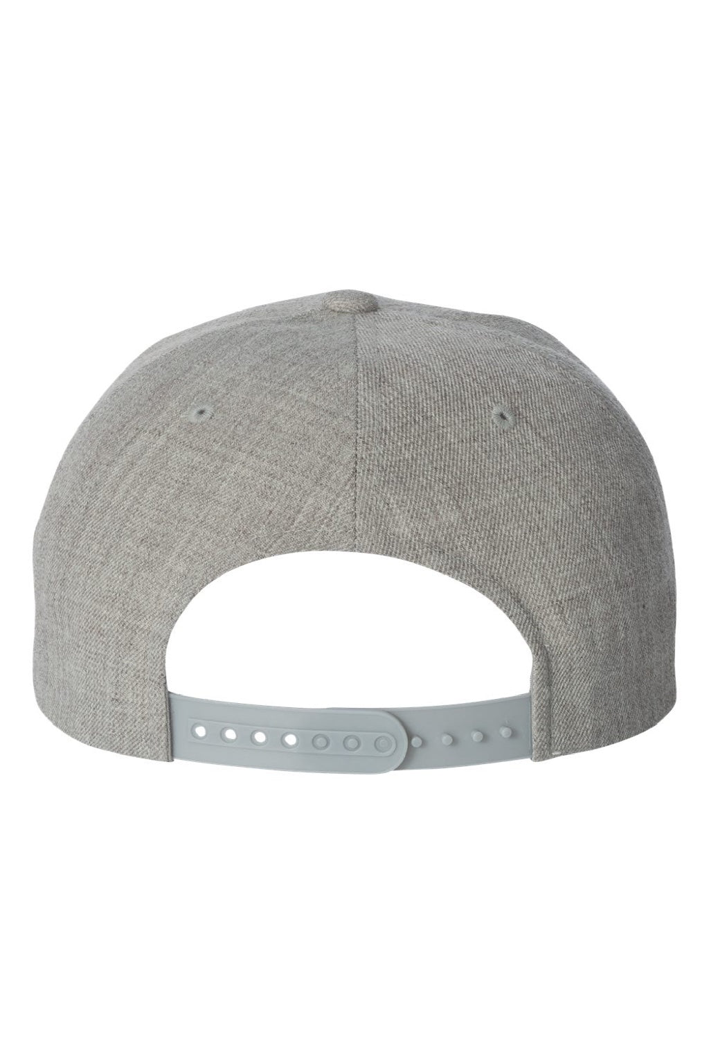 Yupoong Hats 6089/6089MT Mens Adjustable Hat Heather Grey Flat Back