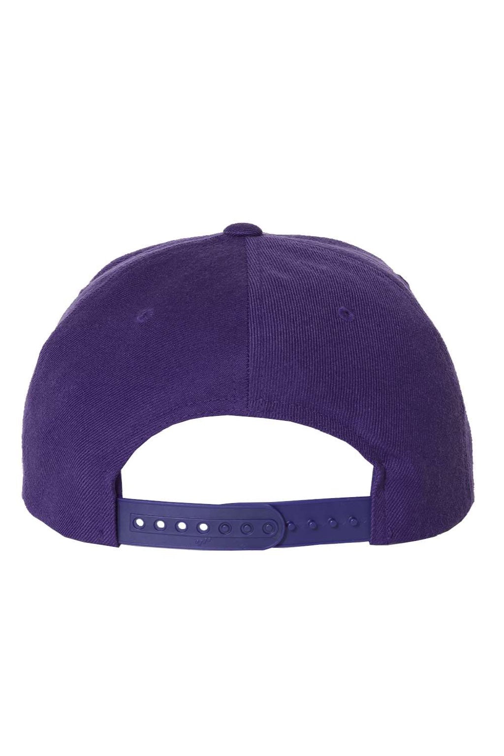 Yupoong Hats 6089/6089MT Mens Adjustable Hat Purple Flat Back