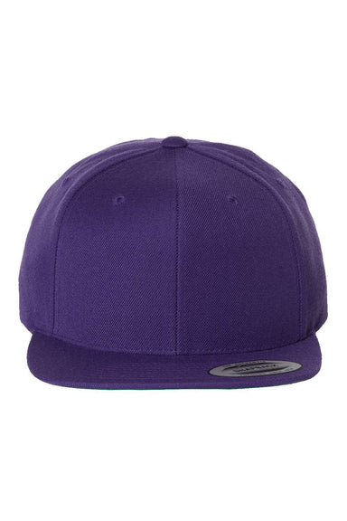 Yupoong Hats 6089/6089MT Mens Adjustable Hat Purple Flat Front