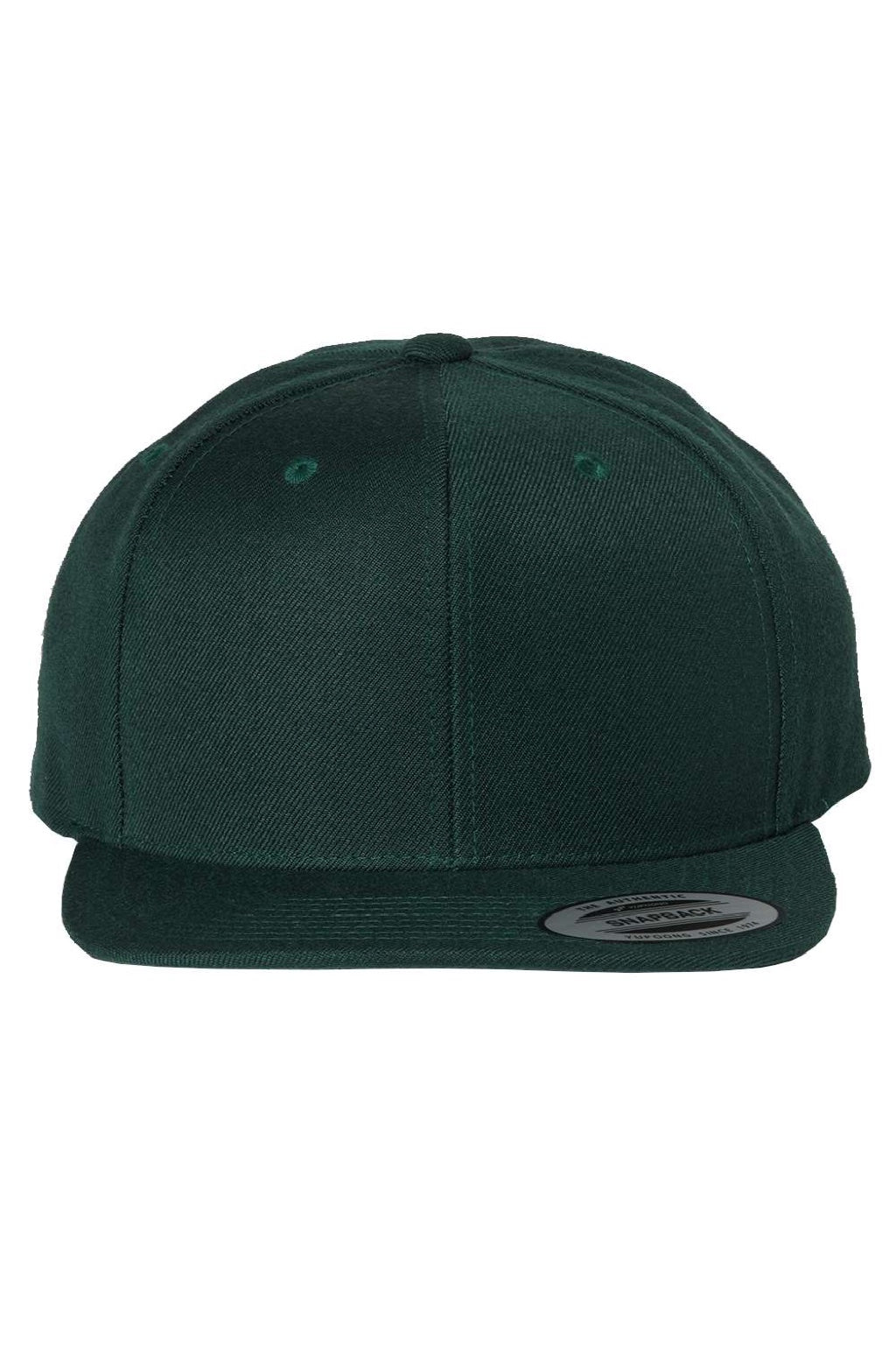 Yupoong Hats 6089/6089MT Mens Adjustable Hat Spruce Green Flat Front
