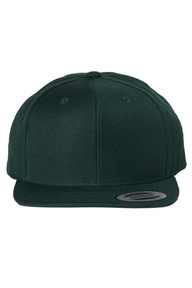 Yupoong Hats 6089/6089MT Mens Adjustable Hat Spruce Green Flat Front