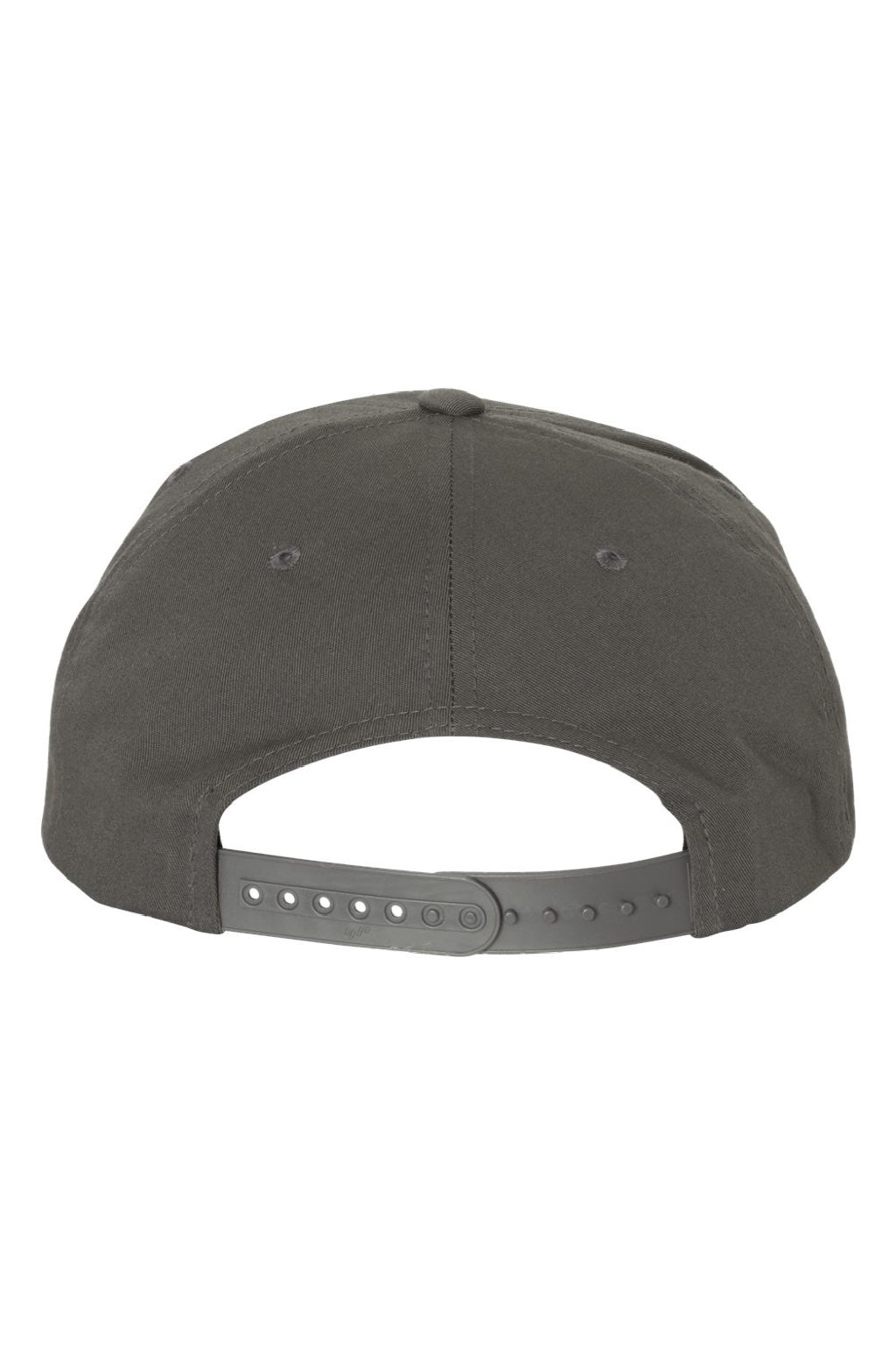 Yupoong Hats Y6502/6502 Mens Adjustable Hat Charcoal Grey Flat Back