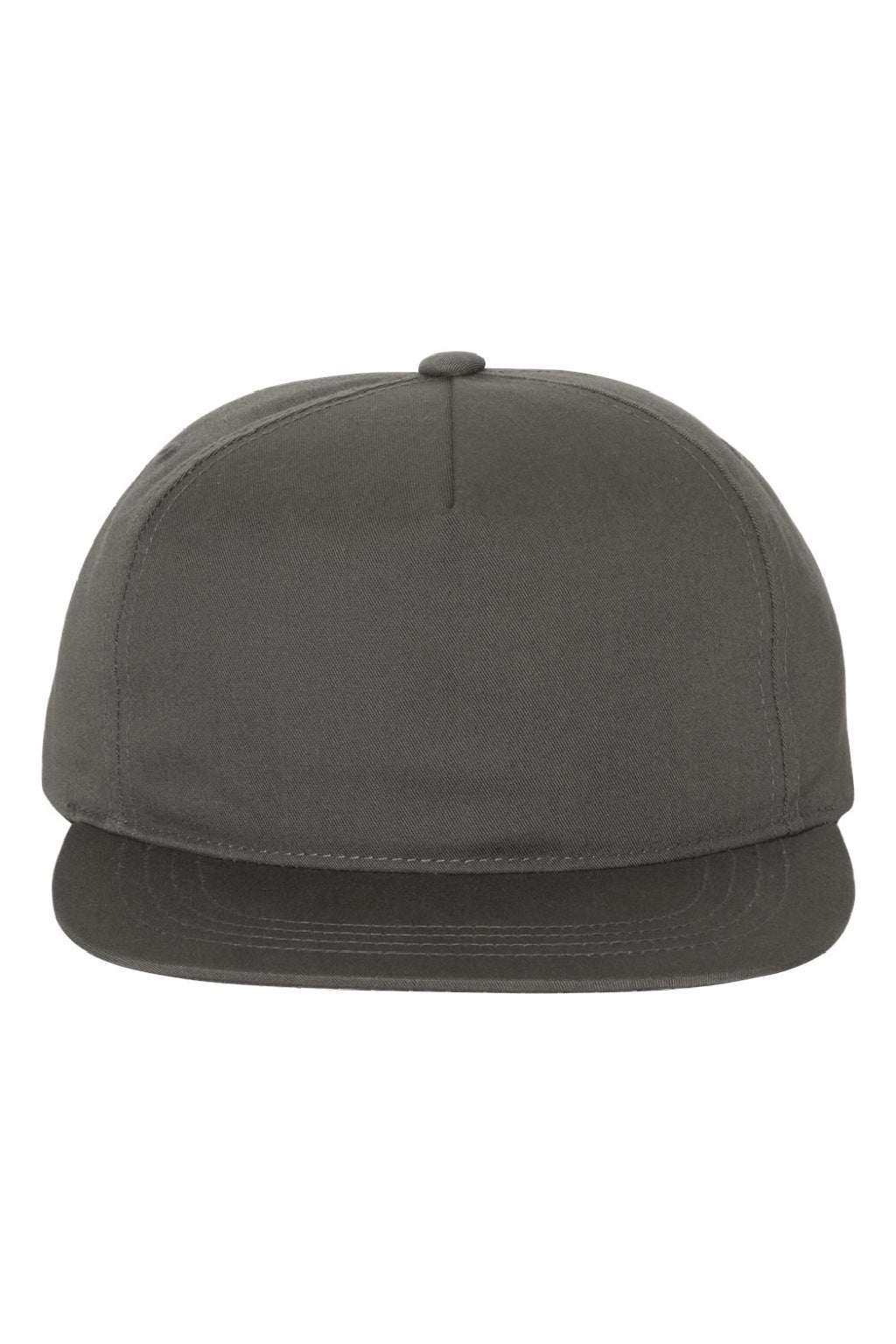 Yupoong Hats Y6502/6502 Mens Adjustable Hat Charcoal Grey Flat Front